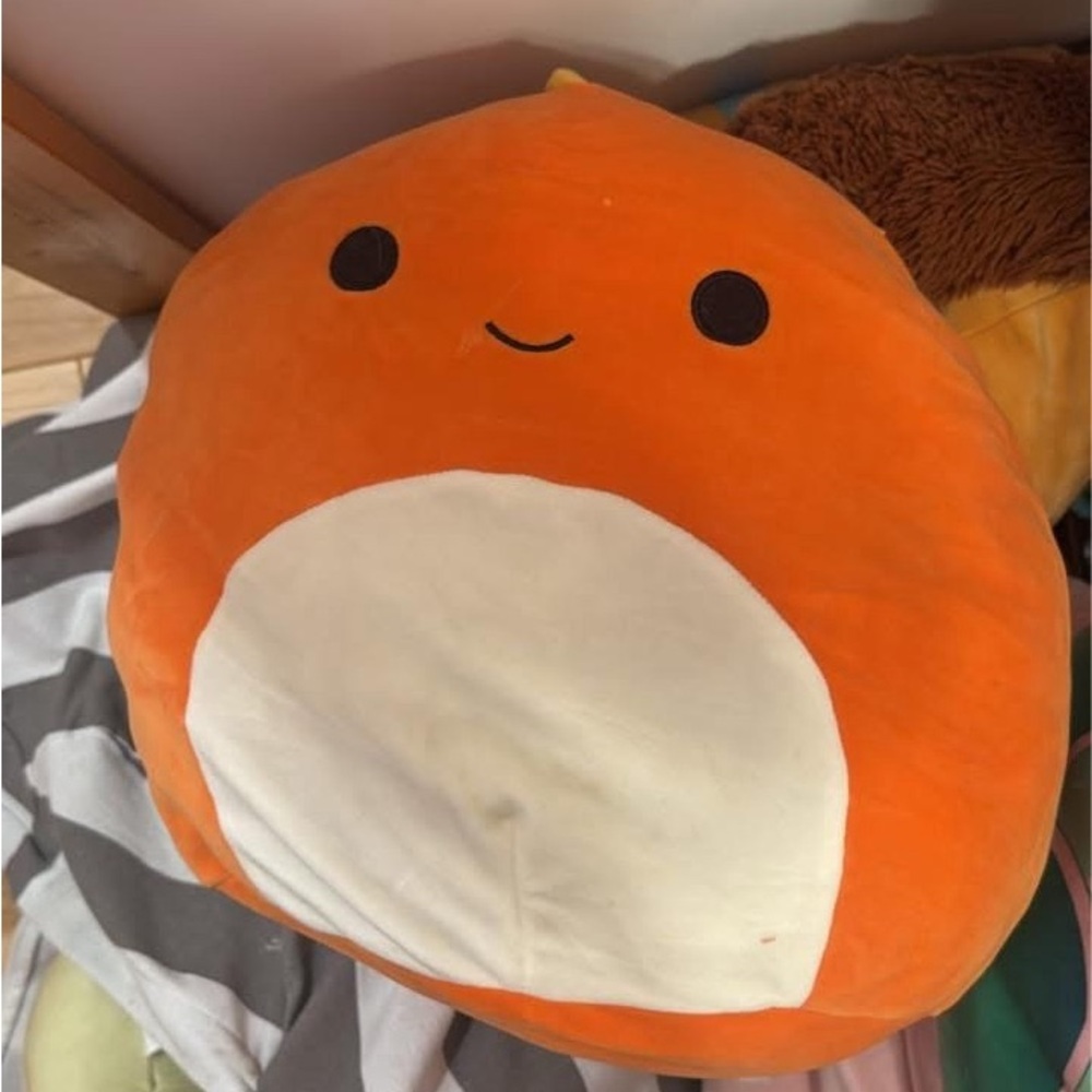 Squishmallows Orange and White Stuffed Animal
